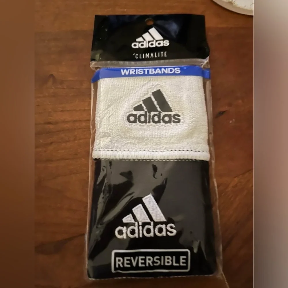 Adidas Climalite Wristbands - reversible wrist sweatbands NEW IN PACKAGE NWT